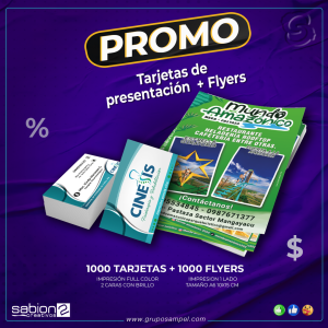 Promo flyers + tarjetas